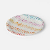 数々のカラフル色の音符ミュージシャン ペーパープレート (アングル)
