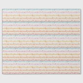 数々のカラフル色の音符ミュージシャン ラッピングペーパー (フラット)