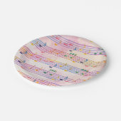 数々のカラフルColor Music Noteミュージシャン ペーパープレート (アングル)