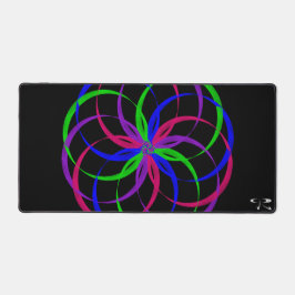 数々のカラーのトリプルリングや輪デスクマウスパッドマット デスクマット