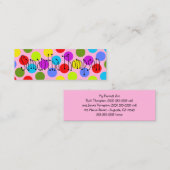 数々のカラーのドットキッ連絡ト情報 コーリングカード (正面/裏面)