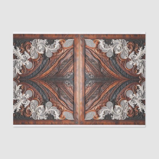 数々のカラーのレザーとレースのルック素朴ス結婚 薄葉紙 (正面)