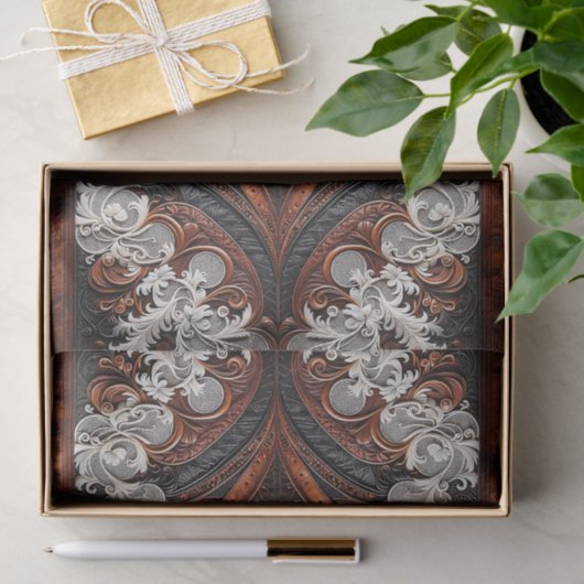 数々のカラーのレザーとレースのルック素朴ス結婚 薄葉紙 (ギフト)