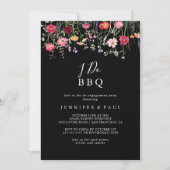 数々のカラーのワイルドフラワーI do BBQ婚約パーティ 招待状 (正面)