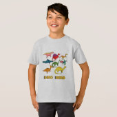 数々のカラーの恐竜アート作品Tシャツ Tシャツ (正面フル)