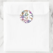 数々のカラーエンボスダマスク ラウンドシール (バッグ)