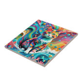 数々のカラーカラフルCat 759水波 タイル (側面)