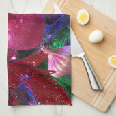 数々のカラークリスマスツリーカラフル休日 キッチンタオル (四つ折り)