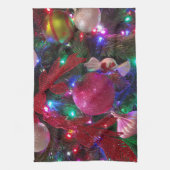 数々のカラークリスマスツリーカラフル休日 キッチンタオル (縦)