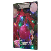 数々のカラークリスマスツリーカラフル休日 クリップボード (左)