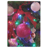 数々のカラークリスマスツリーカラフル休日 クリップボード (裏面)