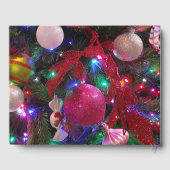 数々のカラークリスマスツリーカラフル休日 ゲストブック (裏面)