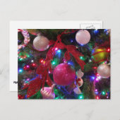 数々のカラークリスマスツリーカラフル休日 シーズンポストカード (正面/裏面)