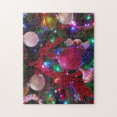 数々のカラークリスマスツリーカラフル休日 ジグソーパズル (縦)