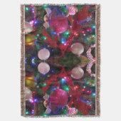 数々のカラークリスマスツリーカラフル休日 スローブランケット (正面縦)