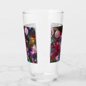 数々のカラークリスマスツリーカラフル休日 タンブラーグラス (左)