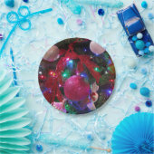 数々のカラークリスマスツリーカラフル休日 ペーパープレート (パーティー)