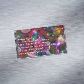 数々のカラークリスマスツリーカラフル休日 マグネット名刺 (インサイチュ)