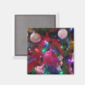 数々のカラークリスマスツリーカラフル休日 マグネット (正面/裏面)