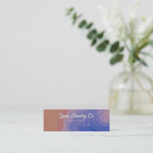 数々のカラーサーフ波ジュエリー名刺 スキニー名刺 (スタンド正面)