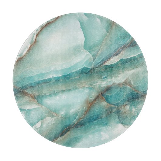 数々のカラー大理石：オニキスのガラス効果 カッティングボード (正面)