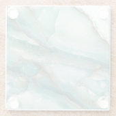 数々のカラー大理石：オニキスのガラス効果 ガラスコースター (裏面)