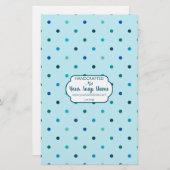 数々のカラー小ブルードット石鹸ラップ紙シート (正面/裏面)