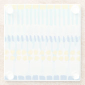 数々のカラー抽象芸術のシ絵を描ームレス背景 ガラスコースター (裏面)