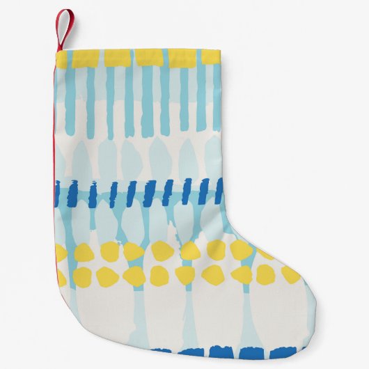 数々のカラー抽象芸術のシ絵を描ームレス背景 スモールクリスマスストッキング (正面)