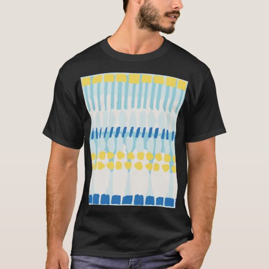 数々のカラー抽象芸術のシ絵を描ームレス背景 Tシャツ (正面)