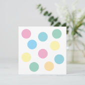 数々のカラー水玉模様フラットカード (スタンド正面)