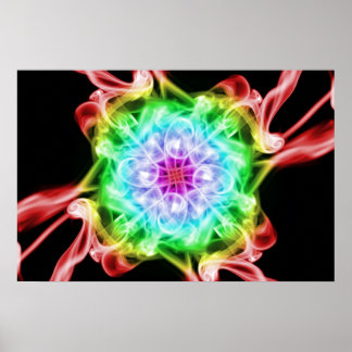 数々のカラー煙虹ポスター ポスター