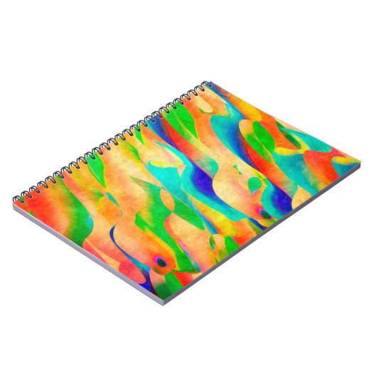 数々のカラー絵を描ア・抽象芸術壁紙の背景 ノートブック (左側)