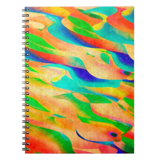 数々のカラー絵を描ア・抽象芸術壁紙の背景 ノートブック (正面)