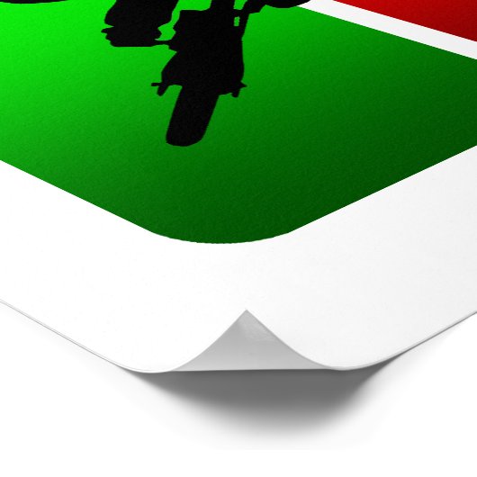 数々のカラーBMXエンブレム ポスター (角)