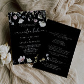 数々のカラーBohoフローラフロント&バックNuestra Boda 招待状