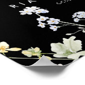 数々のカラーBoho秋フローラ結婚のウェルカムサイン ポスター (角)