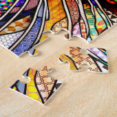 数々のカラーCat 711パターン ジグソーパズル (側面)