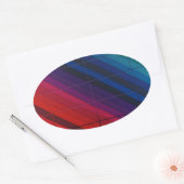 数々のグリッド付きカラー遷移 楕円形シール (封筒)