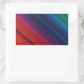 数々のグリッド付きカラー遷移 長方形シール (バッグ)