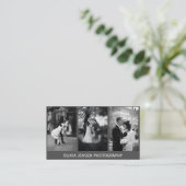 数々のコラージュ写真モダン 名刺 (スタンド正面)