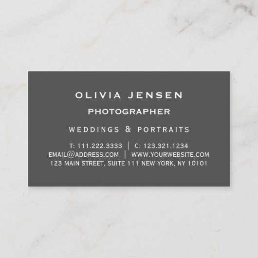 数々のコラージュ写真モダン 名刺 (裏面)