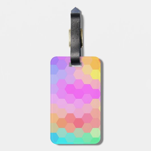 数々のシームレスパターン ラゲッジタグ (裏面縦)