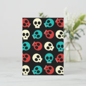 数々のスカルのヴィンテージレトロ色 招待状 (スタンド正面)