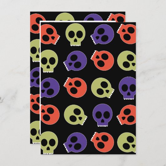 数々のスカル 招待状 (正面/裏面)