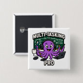 数々のタスキングOctopus Classroom Learner Pro 缶バッジ (正面&裏面)
