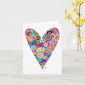 数々のハートグリーティングカード カード (黄色い花)