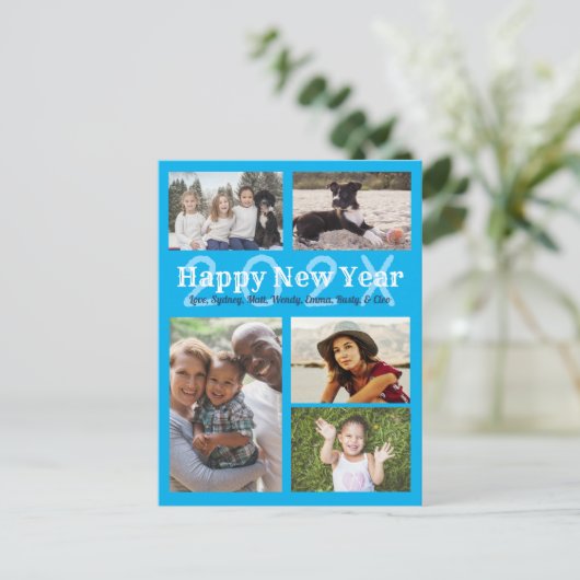 数々のフォトファミリーの新年の挨拶 シーズンポストカード (スタンド正面)