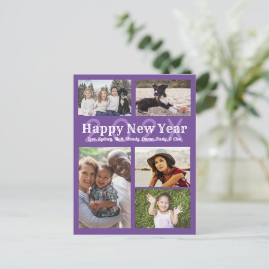 数々のフォトファミリーの新年の挨拶 シーズンポストカード (スタンド正面)