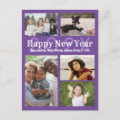 数々のフォトファミリーの新年の挨拶 シーズンポストカード (正面)